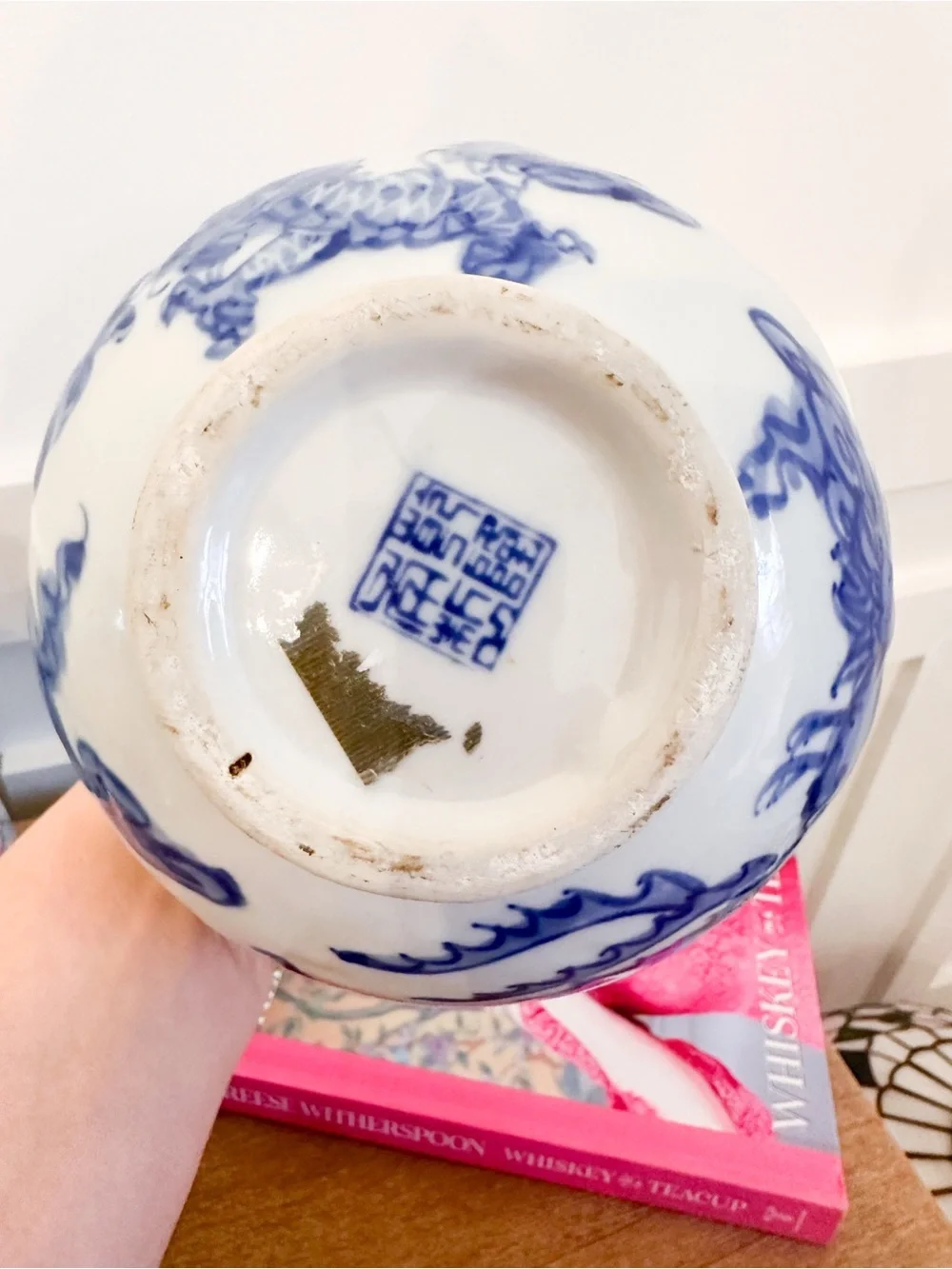 Blue and White Ceramic Vase - Classic Home Accent